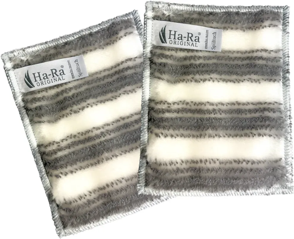 Ha-Ra Spültuch grau - weiß - NEW - 2er Pack