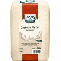 Fuchs Professional - Cayenne Pfeffer gemahlen | Scharfes Gewürz für Chili con Carne | Profi-Qualität für Großverbraucher und Gastronomie | 1 kg im recyclebaren Beutel