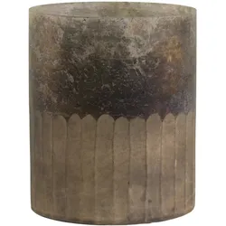 Chic Antique Hurricane Windlicht Rustic, Ø12,5 x H15 cm, antik mokka