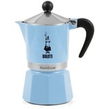 Bialetti Espressokocher Rainbow für 6 Tassen, Blau