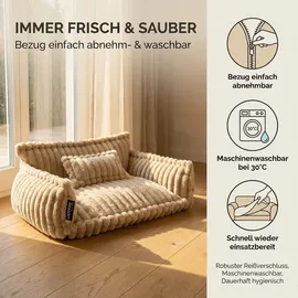 noviclass-shop Hundesofa | Katzensofa 'Chaffar' | Karamell | M (80cm))