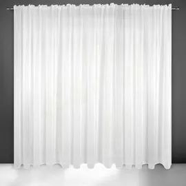 Eurofirany Lucy Voile-Vorhang, Weiß, 350 x 250 cm