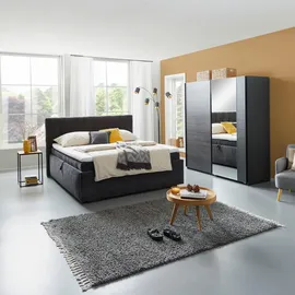 MID.YOU Schiebetürenschrank Stripe, ca. 180x198 cm, Graphitfarben