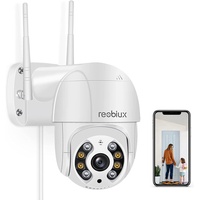 Reobiux 2K Überwachungskamera Aussen WLAN, 355°/90° Schwenkbar IP Kamera Überwachung Außen, WiFi Outdoor Camera mit Bewegungserkennung, 30m Vollfarb-Nachtsicht, 2-Wege-Audio, IP66