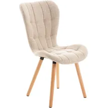 CLP Esszimmerstuhl Elda Stoff creme