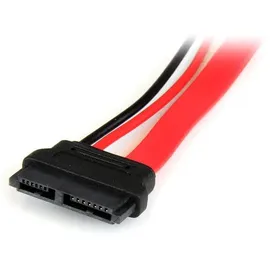 Startech ST SLSATAADAP6 - Kabel slim SATA Bu. > SATA ST., 15 cm, rot