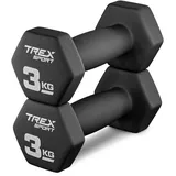 TREX SPORT Neopren Hanteln Set | Kurzhanteln 2er Set 4kg-20kg | Hanteln Frauen & Männer Set (2 x 3 kg)