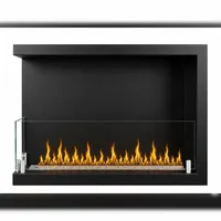 Divina Fire Eingebauter Eckkamin mit Bioethanol, Eckkamin mit Bioethanol 60x45 SUTRI 60 SX