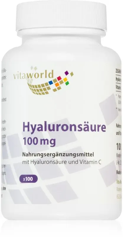 Vita World Hyaluronsäure 100mg Kapseln mit Hyaluronsäure 100 KAP