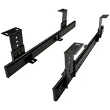 SOTech JUNKER Tastaturauszug KT1-30-H35-400-NF 400 mm schwarz (teilauszug, mit Montagewinkel, höhenverstellbar, belastbar bis 30 Kg) Tastaturablage für den Unterbau