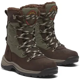 Timberland Winterstiefel TIMBERLAND "CHOCORUA TALL LACE UP WATERPROOF SNOW BOOT", Damen, Gr. 38,5, braun (schwarz braun full grain), Leder, Schuhe Winterstiefel, Snowboots, Winterboots, Winterschuhe, wasserdicht