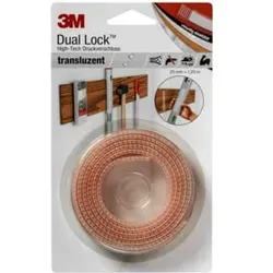 3M Deutschland Klettband Druckverschluss 25mmx1,25m,transluz. SJ 3560