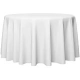 Gastro Uzal Damast Tischdecke Größe wählbar - Gastro Edition Weiss Rund 280 cm Sanforisiert Tischdecke aus 100% Baumwolle