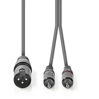 Nedis XLR-Audiokabel XLR 3-Pin Stecker - RCA Stecker 3m