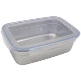 Buri - Edelstahl Frischhaltedose 850ml Vorratsdose Brotdose Lunchbox Klickverschluss