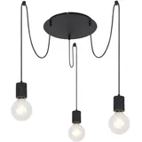 ISOLED 3-flg. Ø 35 cm rund schwarz matt