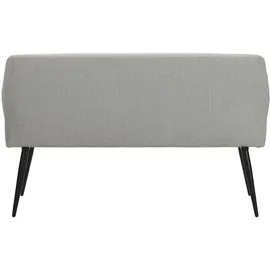 OTTO home Essbank Darragh, schwarze Metallbeine, pflegeleichter Webstoff Bezug, Breite 140 cm grau