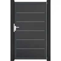 GROJA BasicLine PVC Stecksystem Premium Universal Einzeltor mit Anthrazitrahmen anthrazitgrau