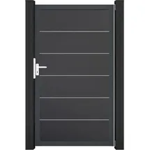 GROJA BasicLine PVC Stecksystem Premium Universal Einzeltor mit Anthrazitrahmen anthrazitgrau