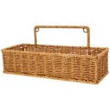 IMIKEYA Wandkorb hängend geflochten: Rattan Hängekorb Küche Badezimmer hängende Wand Korb Aufbewahrungskörbe für Küche Bad Organizer, 32x12.5x14.7 CM