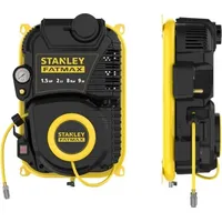 Stanley FMXCMD152WE - Kompressor 8 Bar - 160L/Min Saugleistung - Ölfrei - Luftschlauch 9M - 59dB - Schwarz/Gelb