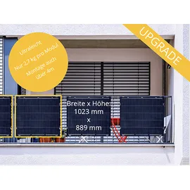 osnatech Ergänzungsmodul Mini-PV-Upgrade Flex 150W-2 "Balkonkraftwerk" Balkon-Solaranlage