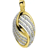 Fascination by Ellen K. Kettenanhänger 585/- Gelbgold bicolor Zirkonia mehrfarbig