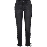 URBAN CLASSICS Lace Up Hosen Black 27