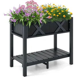 Costway Hochbeet 86 x 45 x 73 cm Schwarz