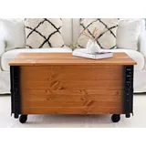 Couchtisch Truhe Wohnzimmertisch Sofatisch Holz massiv vintage shabby loft alt