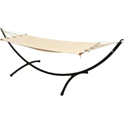 AMANKA Hängematte mit Gestell 300x100 Garten Liege Outdoor Indoor Hängematte
