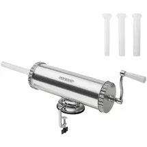 monzana Wurstfüller Aluminium Tischklemme 3 Füllrohre Manuell 2,5 kg Füllmenge