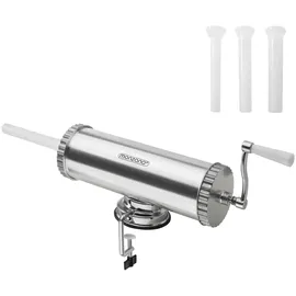 monzana Wurstfüller Aluminium Tischklemme 3 Füllrohre Manuell 2,5 kg Füllmenge