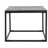 WOMO-DESIGN Beistelltisch Grau Mangoholz 60 x 60 x 46 cm