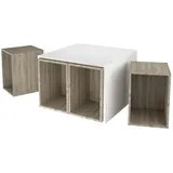FMD Calicosy Couchtisch, Weiß, 67.5x50x71.5 cm, Wohnzimmer, Wohnzimmertische, Couchtische