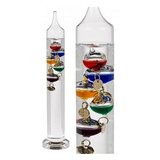 Glass Galileo Thermometer 280 mm hoch Flüssigkeitsthermometer Deluxe 18 - 26 °C