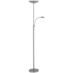 BRILLIANT Lampe Rosanna LED Deckenfluter Lesearm eisen   1x 18W LED integriert, (1650lm, 3000K)   Fluter und Lesearm über Drehdimmer einstellbar