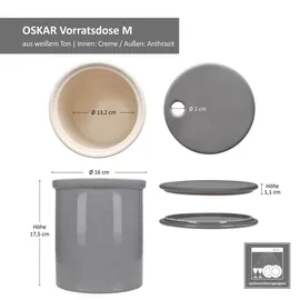 Mambocat Oskar Vorratsdose M grau 2-teilig