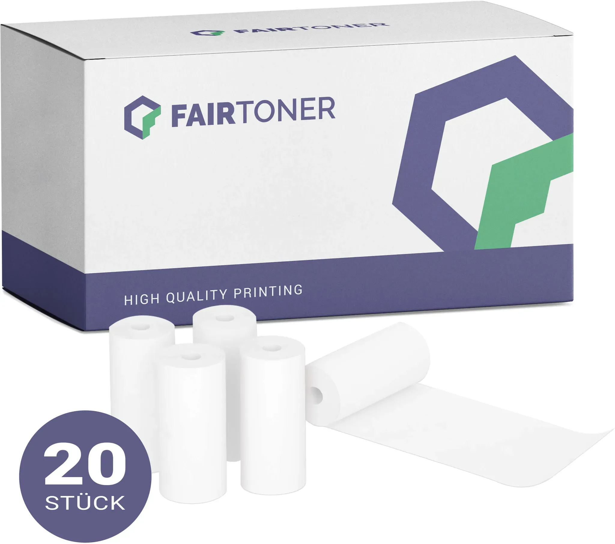 FairToner Kinderkamera Papier 20x 57mm x 9m x 12mm 30mm