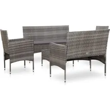 vidaXL Garten-Lounge-Set 5-tlg. grau