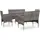 vidaXL Garten-Lounge-Set 5-tlg. grau