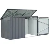 Floraworld Mülltonnenbox für 3 x 240 L  anthrazit