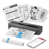 COLORWING Mobiler Drucker M832,Thermodrucker A4,Bluetooth Drucker Klein Kompakt für iPhone und Android,Wird mit Einer Rolle A4-Thermopapier Geliefert,Portbale Printers Wireless for Travel-Grau