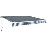 vidaXL Gelenkarmmarkise 400 cm Blau/Weiß