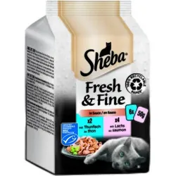 Sheba Multipack Fresh & Fine in Sauce mit Thunfisch und Lachs 6x6x50g