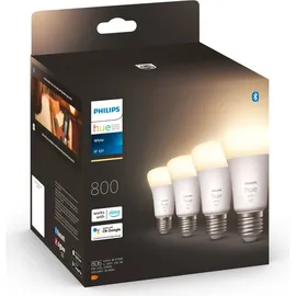 Philips Hue White E27 Viererpack 800lm - E27-Glühbirnen – 4er-Pack