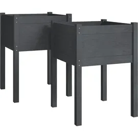 vidaXL Pflanzkübel 50 x 50 x 70 cm Grau