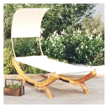 vidaXL Sonnenliege 200 x 100 x 162 cm Braun/Creme
