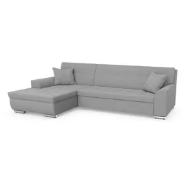 DOMO collection Ecksofa DOMO COLLECTION "TREVISO viele Bezüge, auch in Cord, L-Form, 267x178 cm", grau, B:267cm H:83cm T:178cm, 95% Polyester, 5% Nylon, Sofas, Ecksofa, wahlw. mit Bettfunktion, inkl. Zierkissen, Unser Dauertiefpreis