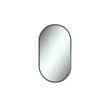 Spiegel mit LED oval Obersee , verspiegelt , Metall,Glas , Maße (cm): B: 50 H: 91 T: 5.0